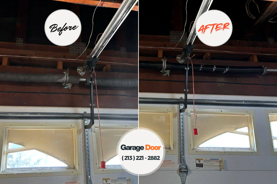 Before and after: garage door repair Wickerham Manor-Fisher, PA